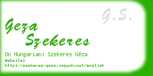 geza szekeres business card